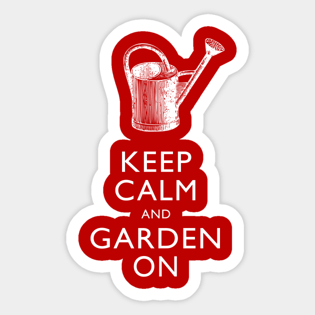 Keep Calm and Garden On Sticker by AntiqueImages